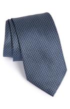 Men's Brioni Geometric Silk Tie, Size - Blue