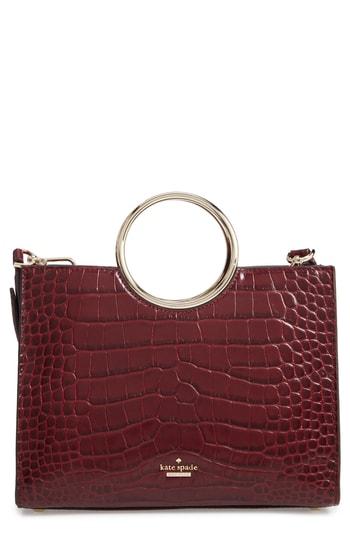 Kate Spade New York White Rock Road - Luxe Sam Leather Satchel - Red