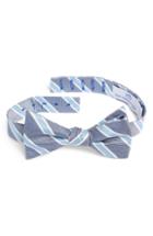 Men's Southern Tide Hilton Stripe Silk Bow Tie, Size - Blue