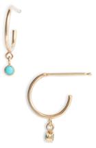 Women's Zoe Chicco Dangling Turquoise Mini Huggies