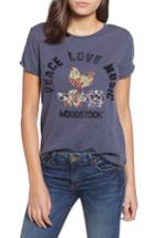 Women's Lucky Brand Woodstock Embroidered Tee - Blue