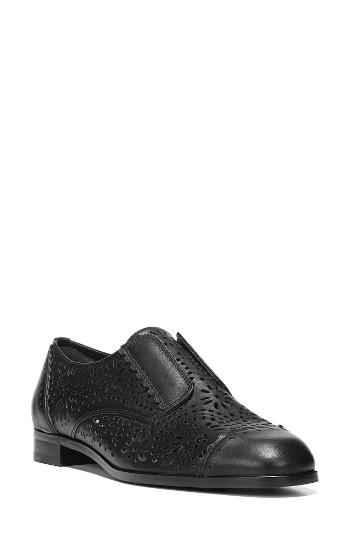 Women's Via Spiga Eliza Perforated Derby M - Black