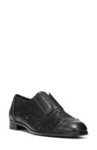 Women's Via Spiga Eliza Perforated Derby M - Black