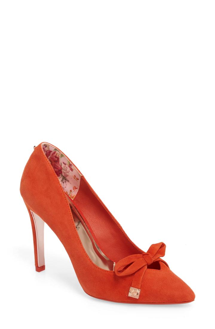 Women's Ted Baker London Gewell Bow Pump .5 M - Red