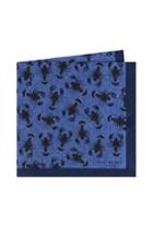 Men's Ted Baker London Scorpion Silk Pocket Square, Size - Blue