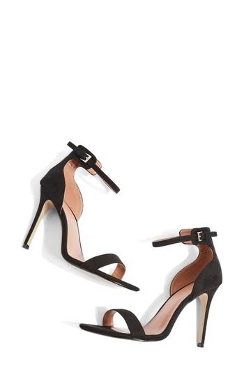 Women's Topshop Marcelle Ankle Strap Sandal .5us / 37eu - Black