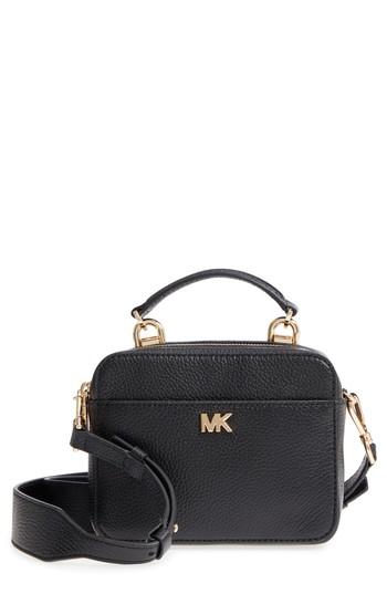 Michael Michael Kors Mott Pebbled Leather Crossobdy - Black