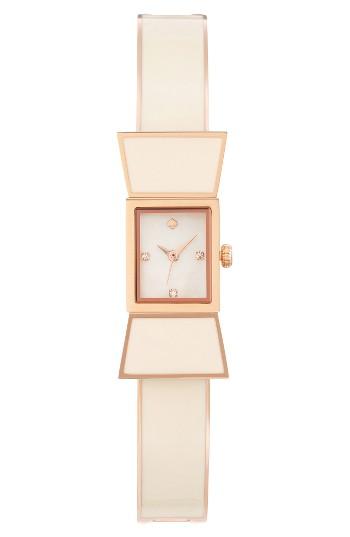Women's Kate Spade New York Carlyle Bow Bangle Watch, 16mm