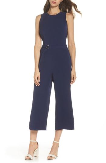 Women's Michael Michael Kors D-ring Belt Jumpsuit - Blue