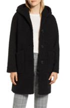 Women's Halogen Hooded Coat - Black