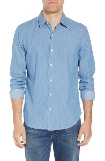 Men's Bonobos Unbutton Down 2.0 Slim Fit Chambray Sport Shirt S - Blue