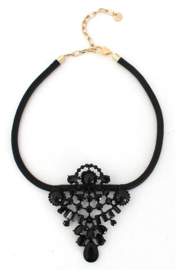 Women's Knotty Leather & Crystal Statement Necklace