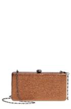 Sole Society Clio Glitter Box Clutch - Metallic