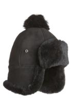 Women's Ugg Genuine Shearling Pom Hat - Black