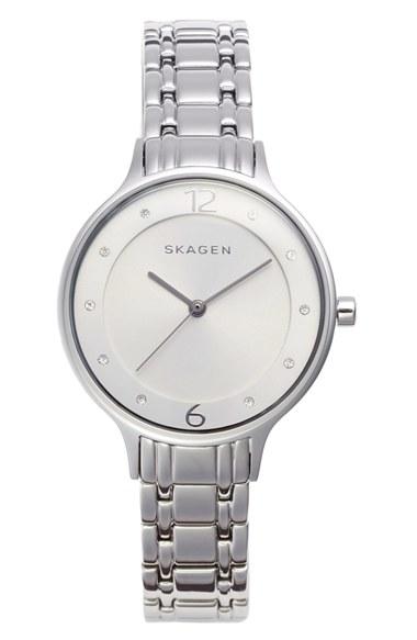 Women's Skagen 'anita' Crystal Index Bracelet Watch, 30mm