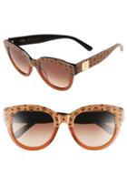 Women's Mcm 53mm Cat Eye Sunglasses - Cognac Visetos