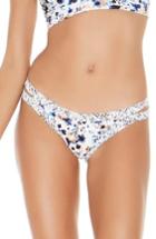 Women's L Space Charlie Techno Garden Bikini Bottoms - White