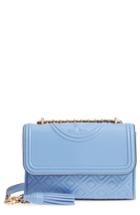 Tory Burch Small Fleming Leather Convertible Shoulder Bag - Blue