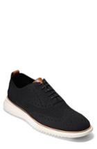 Men's Cole Haan 2.zerogrand Stitchlite Water Resistant Wingtip .5 M - Black