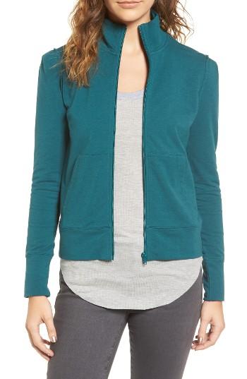 Women's Treasure & Bond Track Jacket, Size - Blue/green