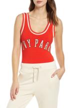 Women's Ivy Park Baseball Logo Bodysuit - Red