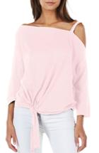 Women's Michael Stars Knot Front Top, Size - Pink