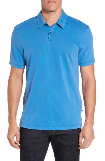 Men's James Perse Slim Fit Sueded Jersey Polo - Blue