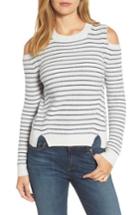 Women's Lucky Brand Cold Shoulder Stripe Sweater
