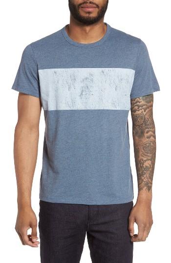 Men's Jason Scott Distressed Panel Trim Fit T-shirt - Blue