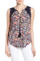 Women's Lucky Brand Della Back Keyhole Floral Knit Tank