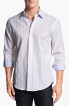 Men's Bugatchi Striped Polka Dot Shaped Fit Cotton Sport Shirt