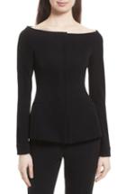 Women's Theory Off The Shoulder Stretch Crepe Jacket - Black