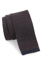 Men's Eleventy Stripe Wool Skinny Tie