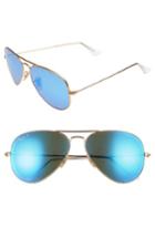 Men's Ray-ban 58mm Polarized Aviator Sunglasses - Matte Gold/ Blue Mirror
