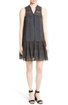 Women's Rebecca Taylor Stripe Silk A-line Dress