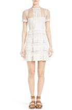 Women's Red Valentino Lace & Point D'esprit Dress Us / 38 It - White