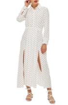 Women's Topshop Dot Print Dress Us (fits Like 0-2) - White