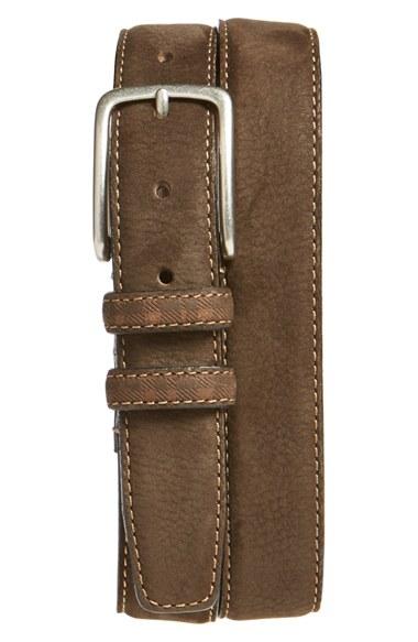 Men's Boconi 'tyler' Double Stitched Suede Belt