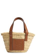 Loewe Small Logo Straw Tote - Beige