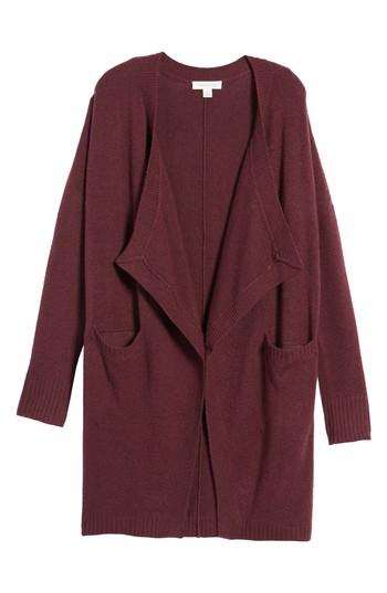 Women's Treasure & Bond Drape Cardigan - Burgundy