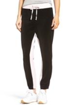 Women's Juicy Couture Silverlake Colorblock Velour Track Pants - Black