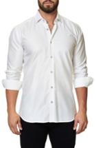 Men's Maceoo Trim Fit Dot Print Sport Shirt (s) - White