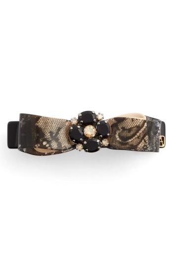 Alexandre De Paris Crystal Flower Barrette, Size - Black