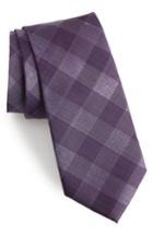 Men's Calibrate Raymer Check Silk Tie, Size - Purple