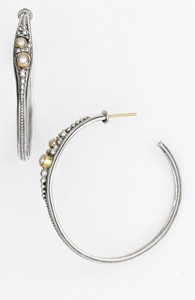 Women's Konstantino 'classics' Pearl Hoop Earrings