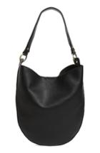 Sole Society Mila Faux Leather Hobo - Black