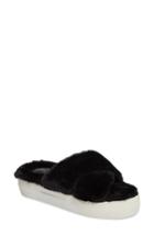 Women's Jslides Adorablee Faux Fur Plaform Sandal M - Black