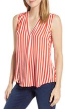 Women's Vince Camuto Stripe Sleeveless Blouse, Size - Red