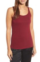 Women's Eileen Fisher Long Scoop Neck Camisole, Size Small - Red (regular & ) (online Only)
