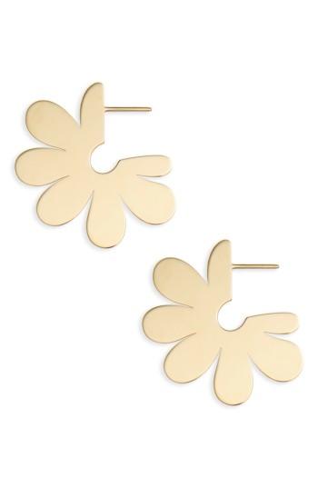 Women's Simone Rocha Small Solid Flower Hoop Earrings